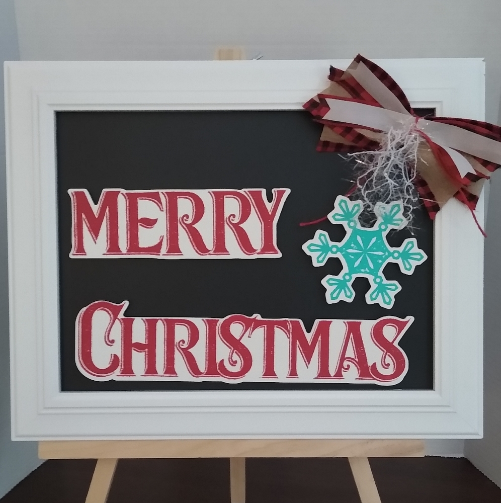 Magnetic surface picture frame and interchangeable chalk couture magnets and bow